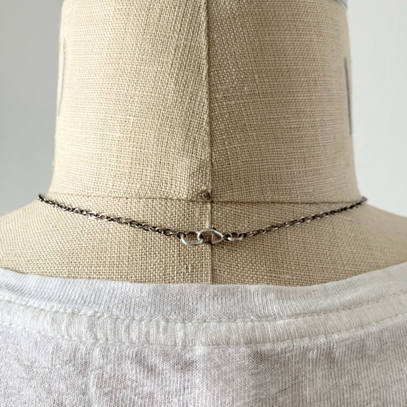 Artisan Sterling Silver Hammered Sculpted Necklace - Picture 5 of 8